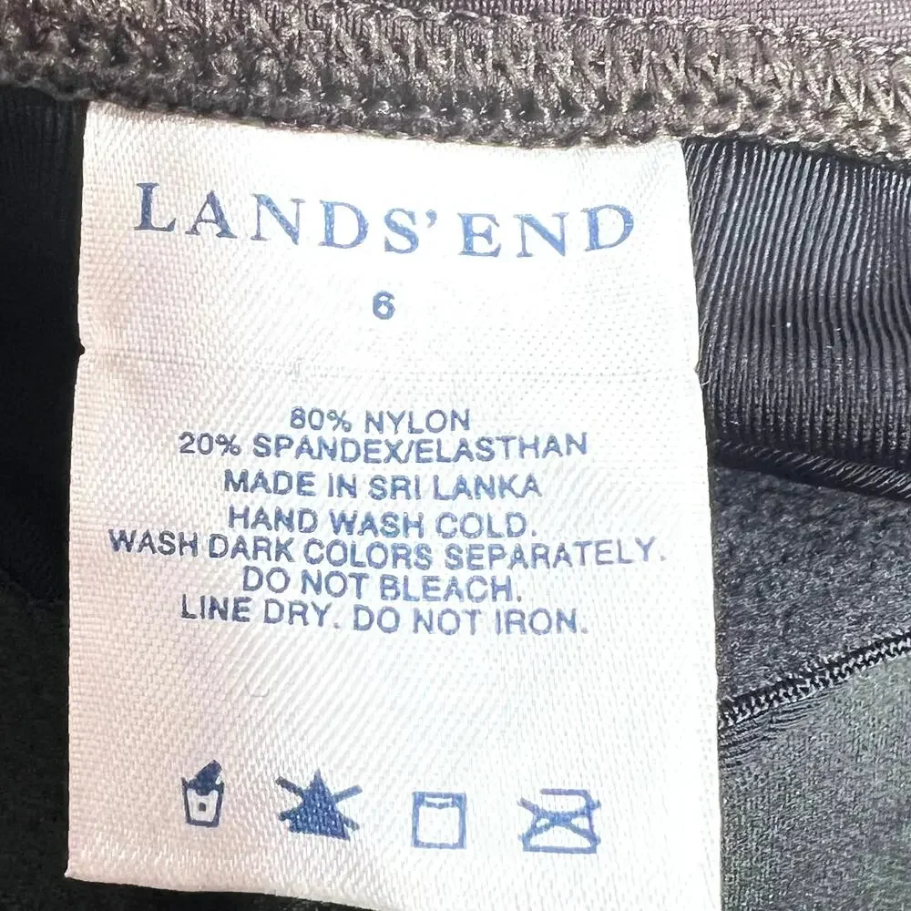 Lands' End Size 6 One Piece V-Neck Halter Brown Swimsuit
